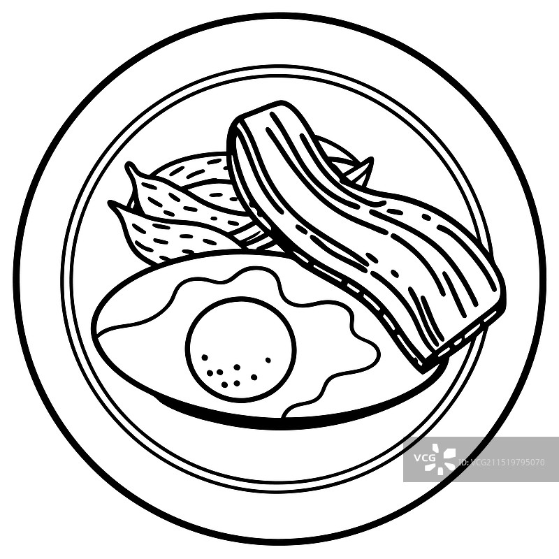 特色烟熏三文鱼炸美味早餐图片素材