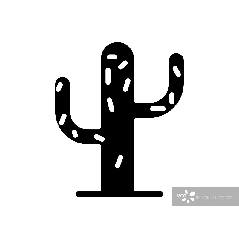 白色背景上孤立的仙人掌图标图片素材