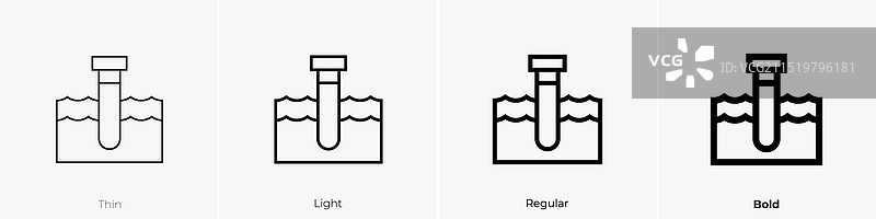 海洋酸化图标细线光常规图片素材