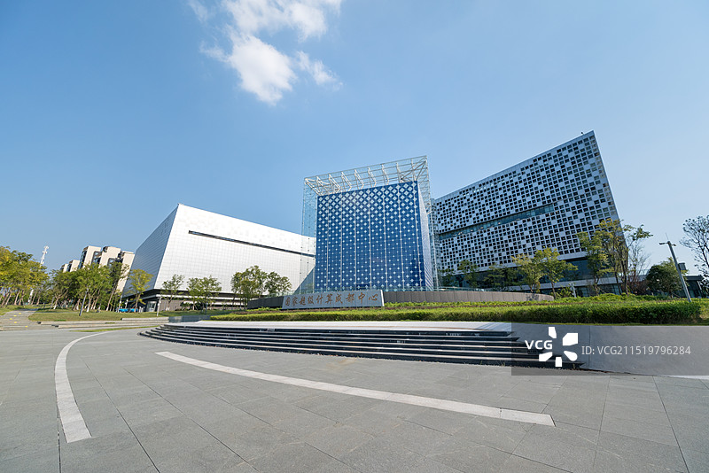 成都天府新区成都超算中心（国家超级计算成都中心）白昼晴天图片素材