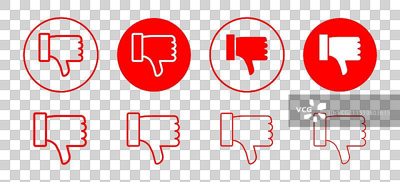 网页点踩图标合集图片素材