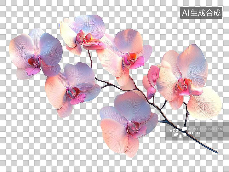 【AI数字艺术】梅兰竹菊等花卉元素图片素材