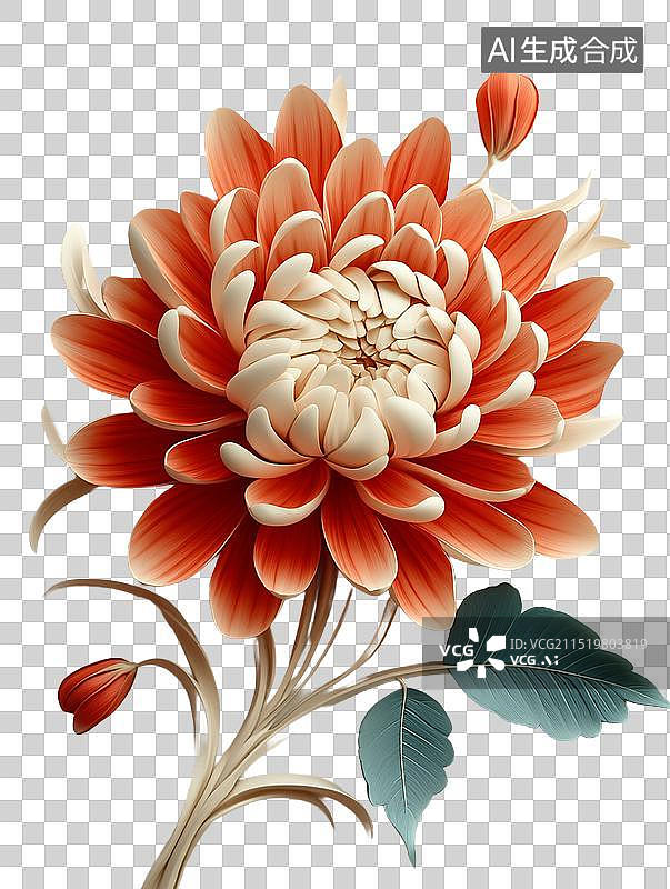 【AI数字艺术】梅兰竹菊等花卉元素图片素材