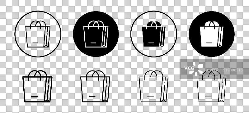 购物袋图标，零售和消费者购买图片素材