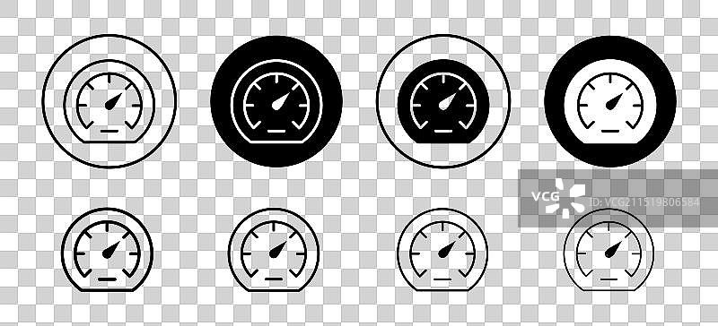 指示车辆速度的速度计图标图片素材