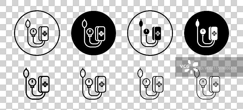 用于网络的眼压计图标集图片素材