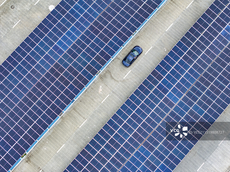 新能源太阳能光伏发电停车棚图片素材