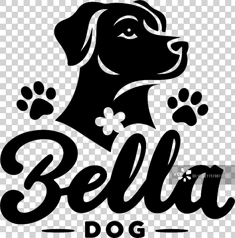 黑色剪影贝拉犬设计图片素材