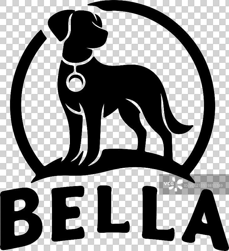 黑色剪影贝拉犬设计图片素材