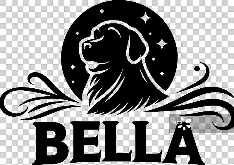 黑色剪影贝拉犬设计图片素材