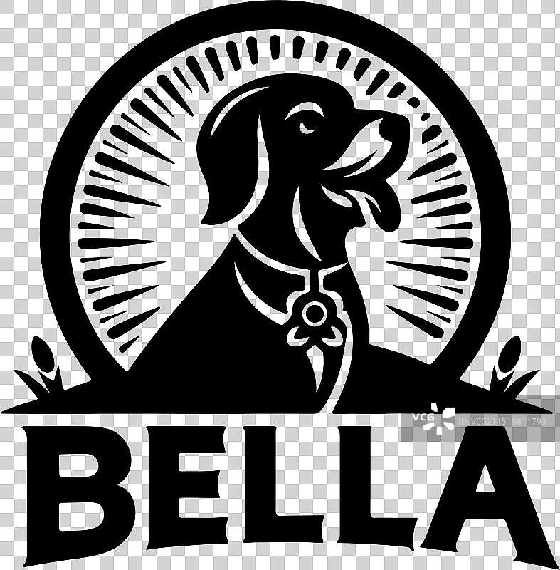 黑色剪影贝拉犬设计图片素材
