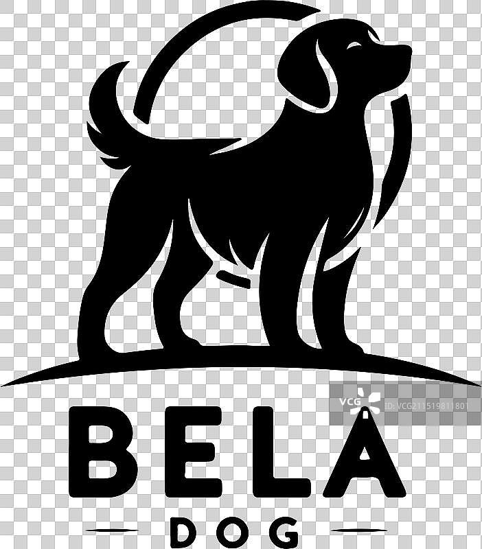 黑色剪影贝拉犬设计图片素材