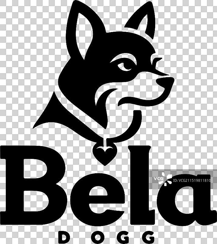 黑色剪影贝拉犬设计图片素材