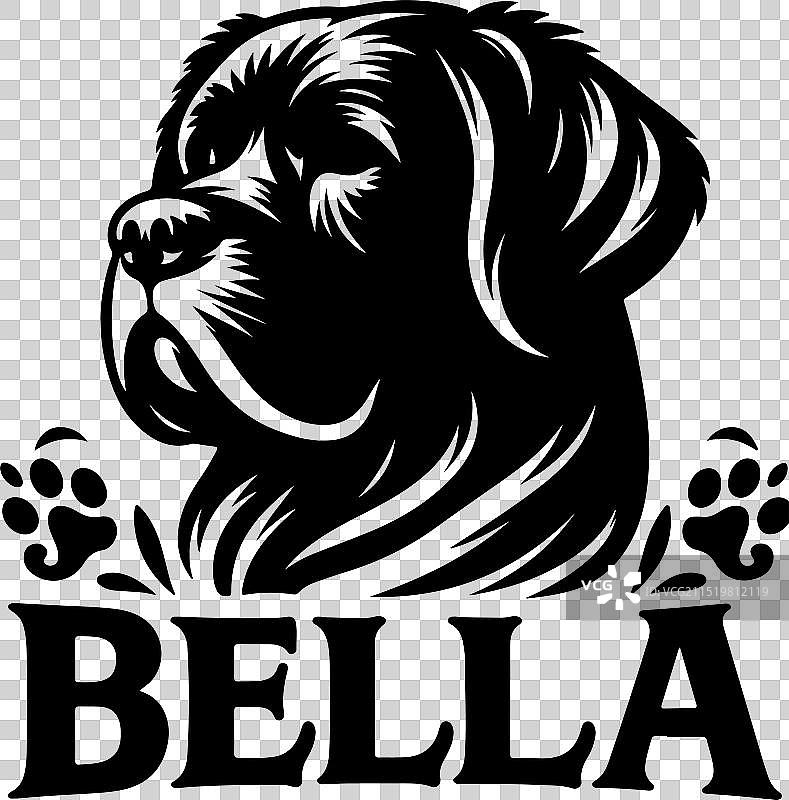 黑色剪影贝拉犬设计图片素材