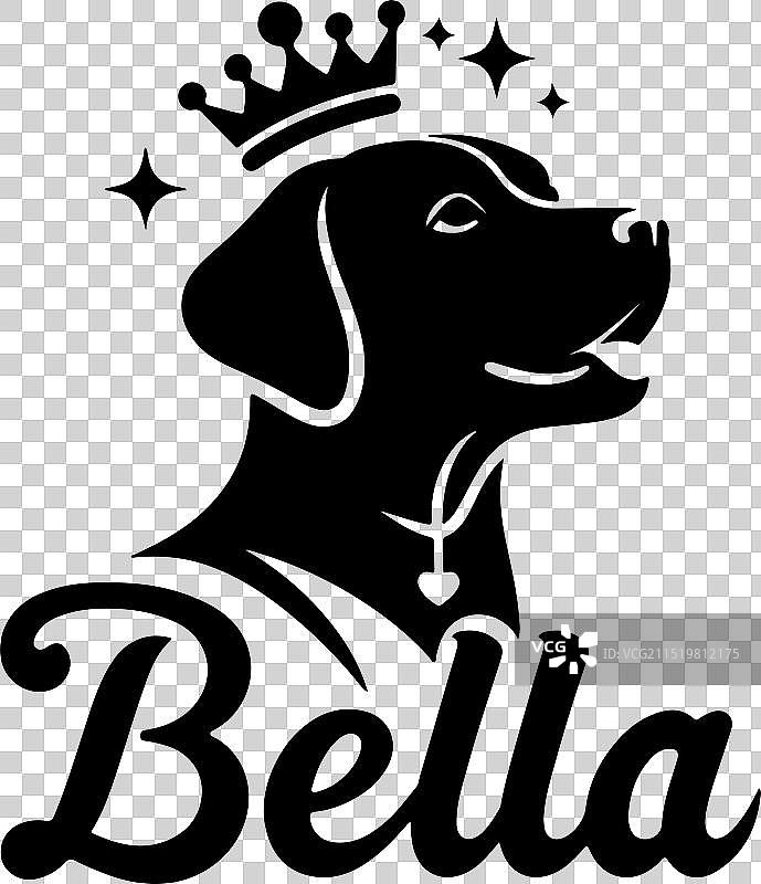 黑色剪影贝拉犬设计图片素材