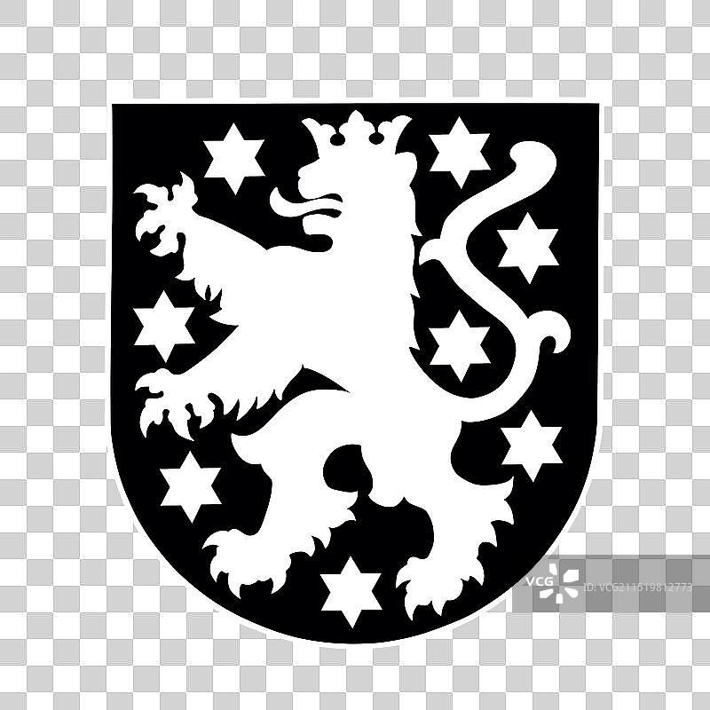 图林根州徽剪影图片素材