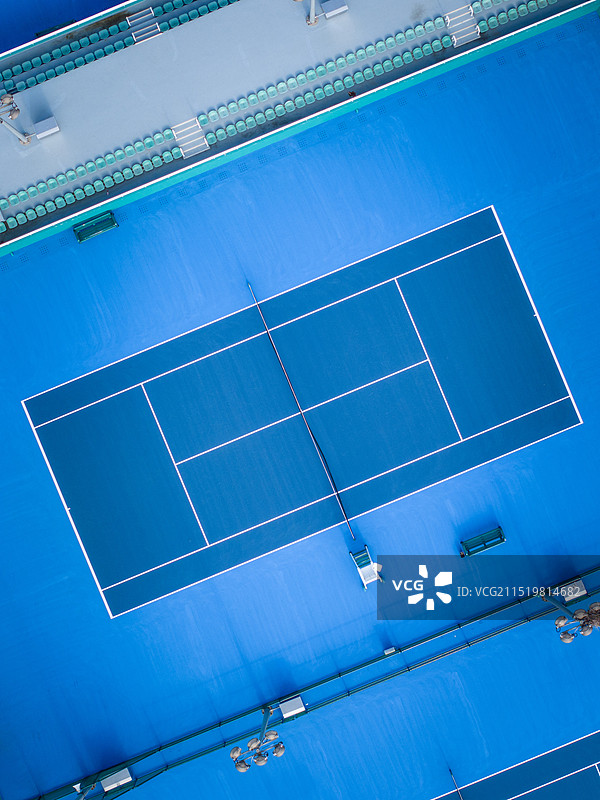 蓝色网球场地图片素材