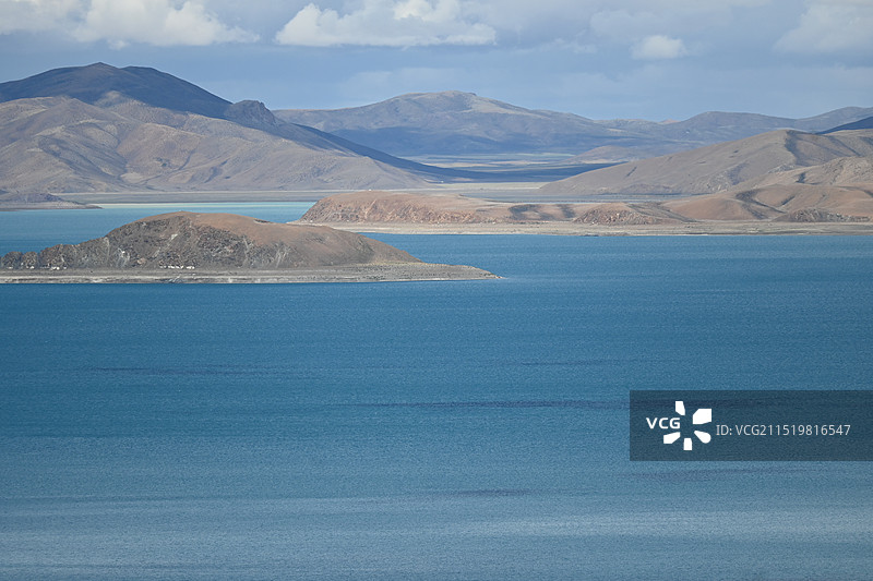 西藏阿里 圣湖玛旁雍错 鬼湖拉昂错 高山 湖泊图片素材