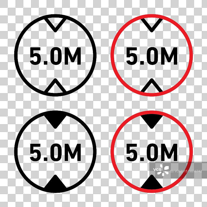 五米距离安全警示标志图片素材