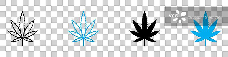 生态友好设计白桦树叶图标图片素材