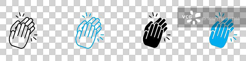 用于鼓掌和赞赏的拍手图标图片素材