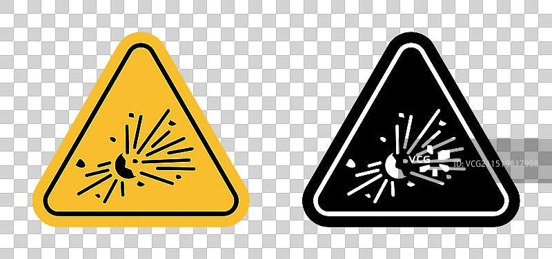 爆炸性材料危险标志安全宣传图片素材