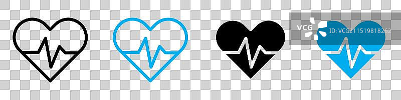 医疗心跳图标图片素材