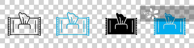 卸妆湿巾图标，适用于皮肤护理图片素材