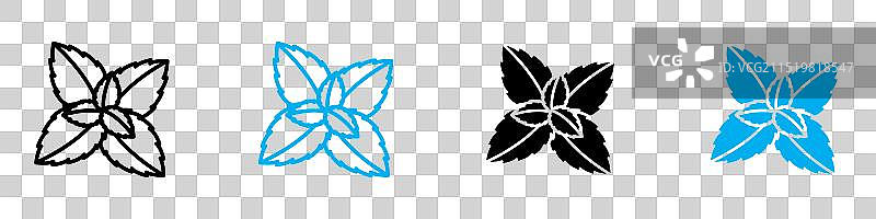 食品饮料薄荷叶图标图片素材