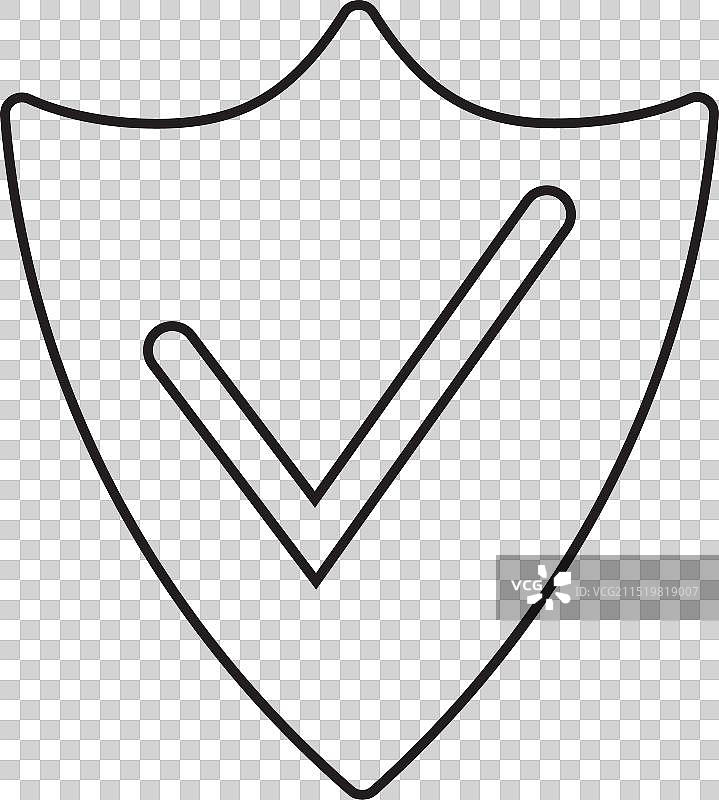 带有复选标记图标的盾牌图片素材