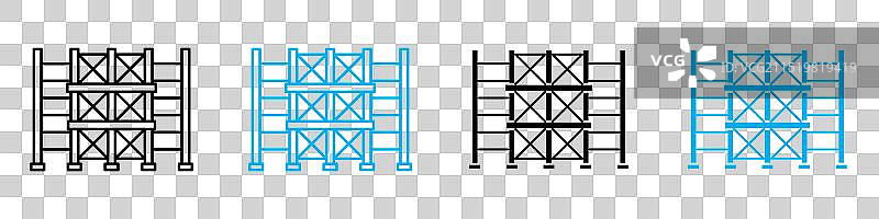 代表建筑的脚手架符号图片素材