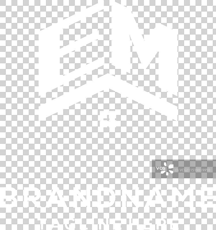 EM首字母抽象房屋屋顶简约标志图片素材