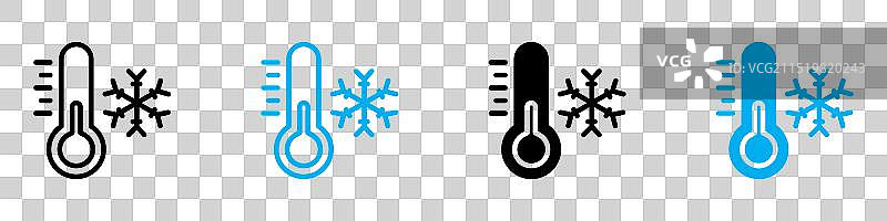 天气用冷温度计图标图片素材