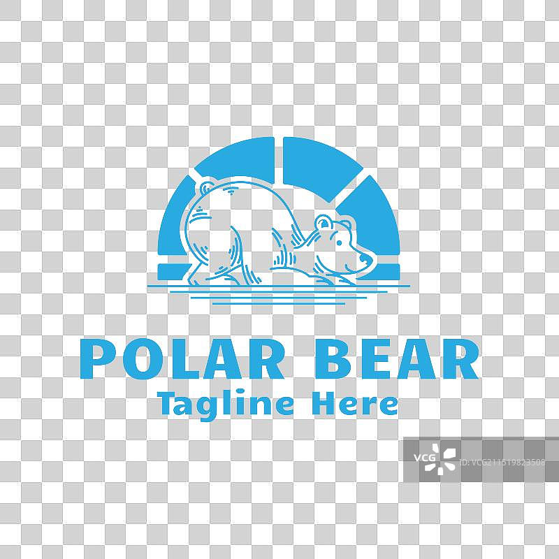 北极熊冰山Logo设计图片素材