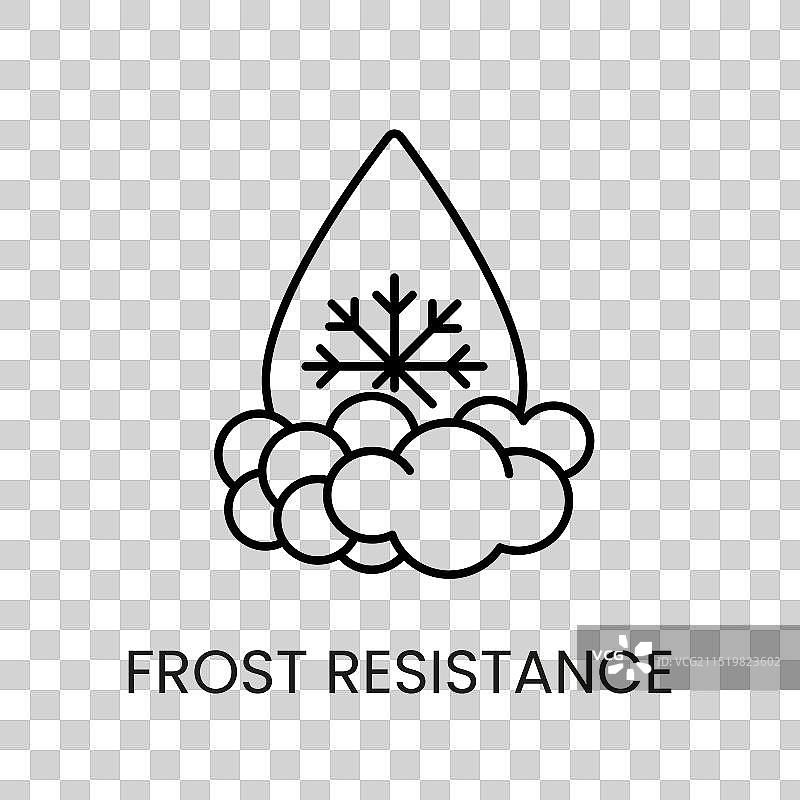 具有可编辑功能的抗冻性线图标图片素材