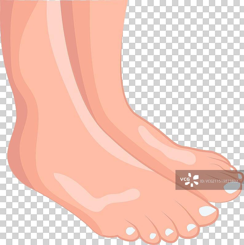 扁平风格的人的脚图标图片素材