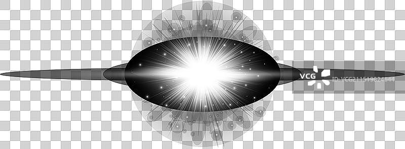 白色水平镜头光晕效果图片素材