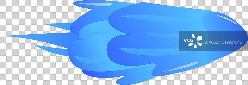 蓝色火球快速移动并留下火焰轨迹图片素材