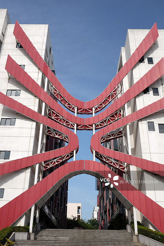 城市建筑与红色建筑图片素材