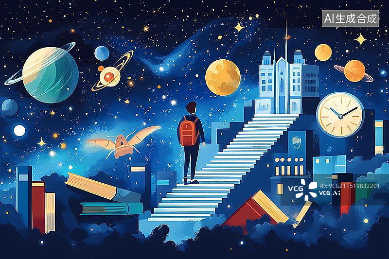 【AI数字艺术】开学图片素材