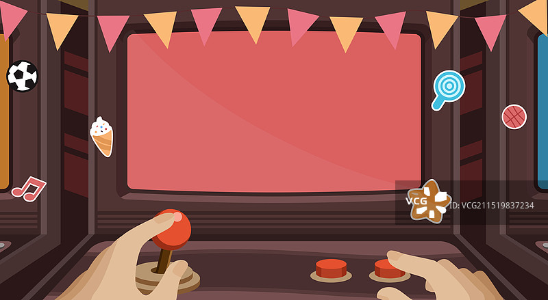 玩复古游戏机图片素材