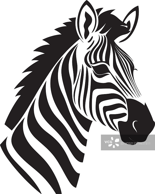 奔跑的斑马标志图片素材