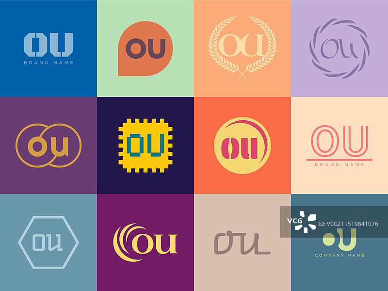 OU公司标志模板图片素材