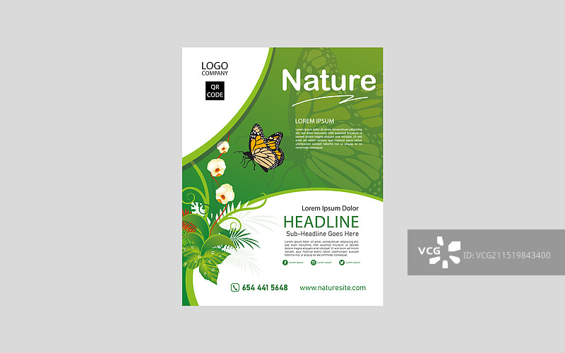 天然宣传单模板设计图片素材