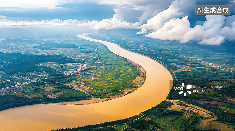 【AI数字艺术】中国大山大河图片素材