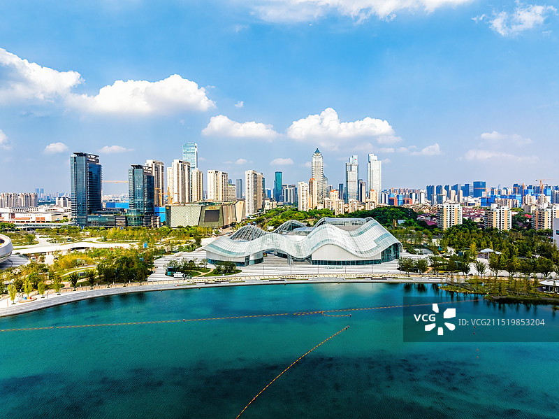 苏州狮山文化广场鸟瞰航拍图片素材