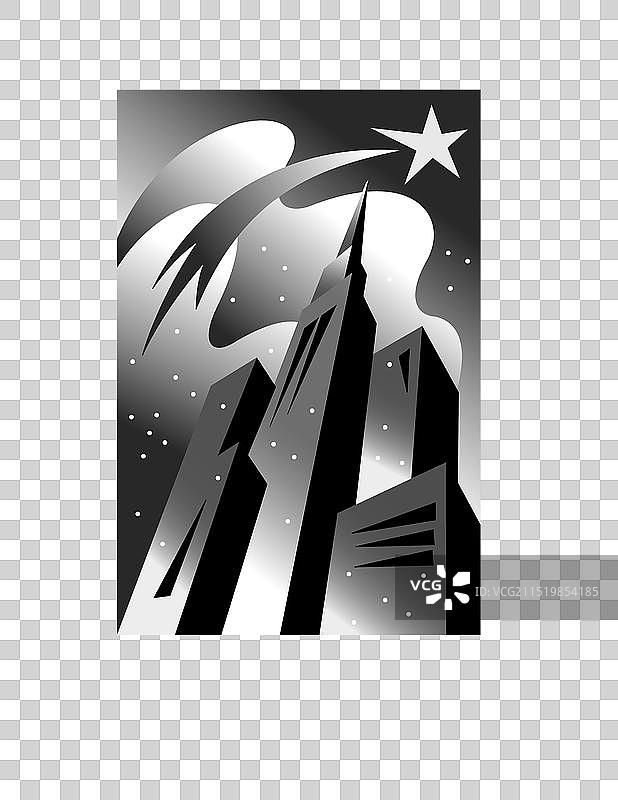 超现实主义摩天大楼艺术图片图片素材