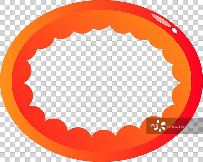 扇形边缘圆形红色渐变边框图片素材