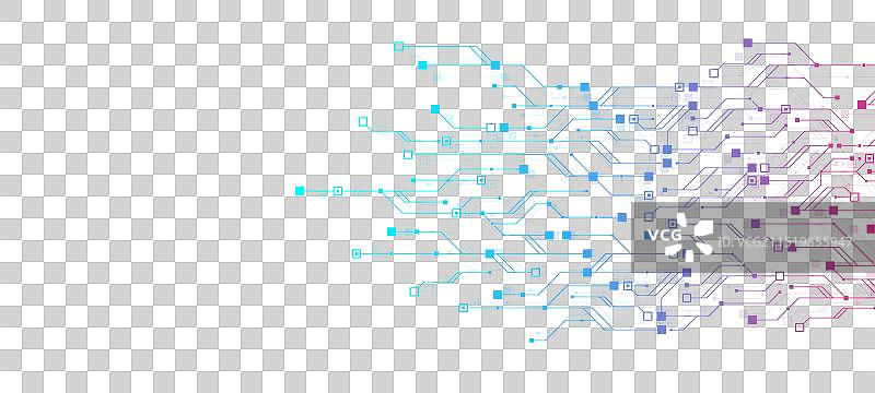 未来量子计算机技术概念图片素材