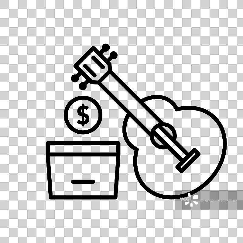 适合音乐和都市的街头卖艺图标图片素材